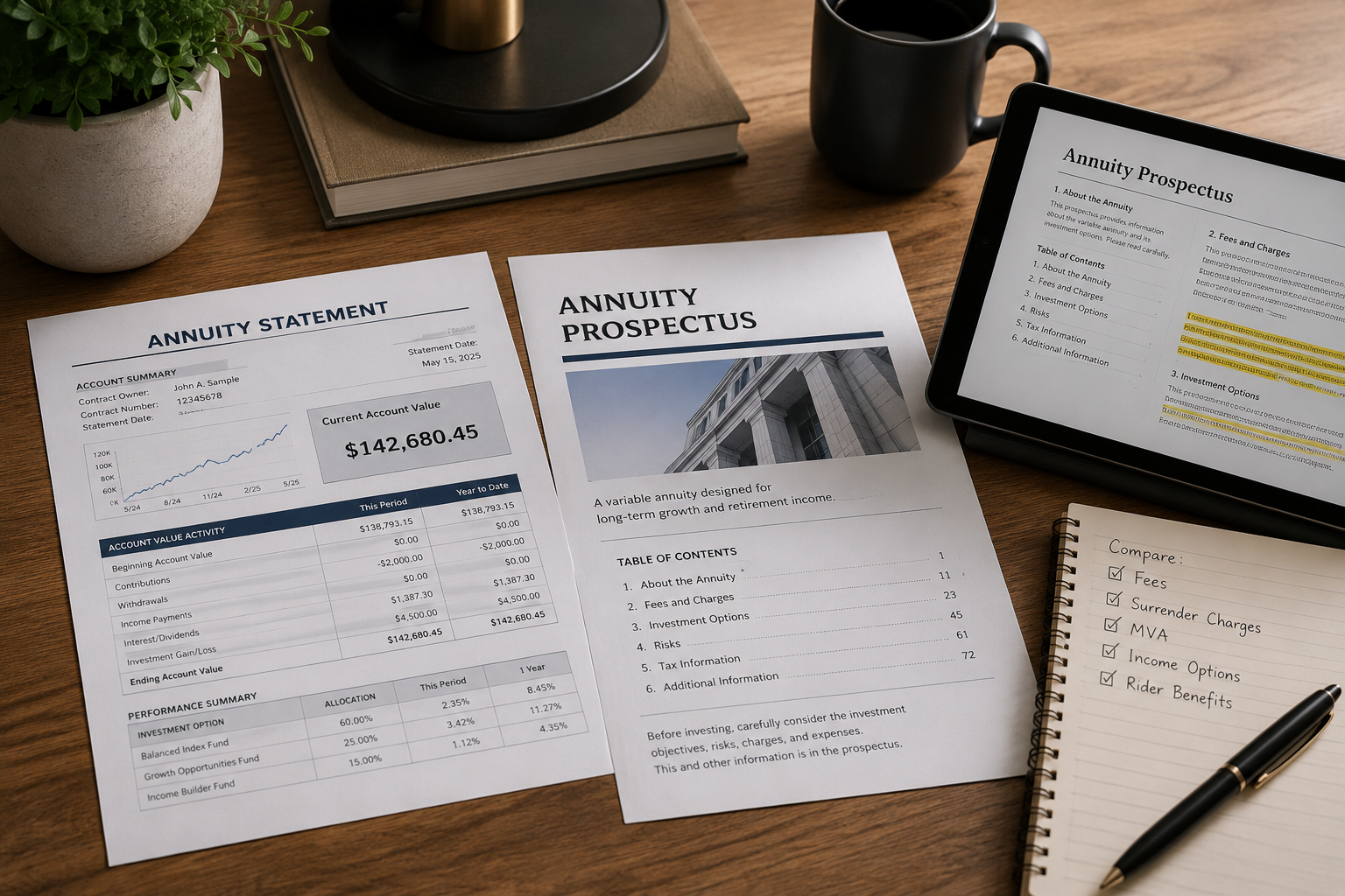 The Difference Between an Annuity Statement and Prospectus